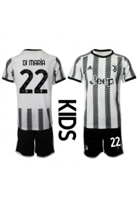 Juventus Angel Di Maria #22 Babyklær Hjemme Fotballdrakt til barn 2022-23 Korte ermer (+ Korte bukser)
